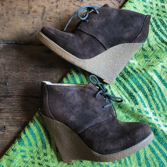 Enzo Angiolini Flory Suede Wedge Bootie 6.5 - Picture 3 of 8
